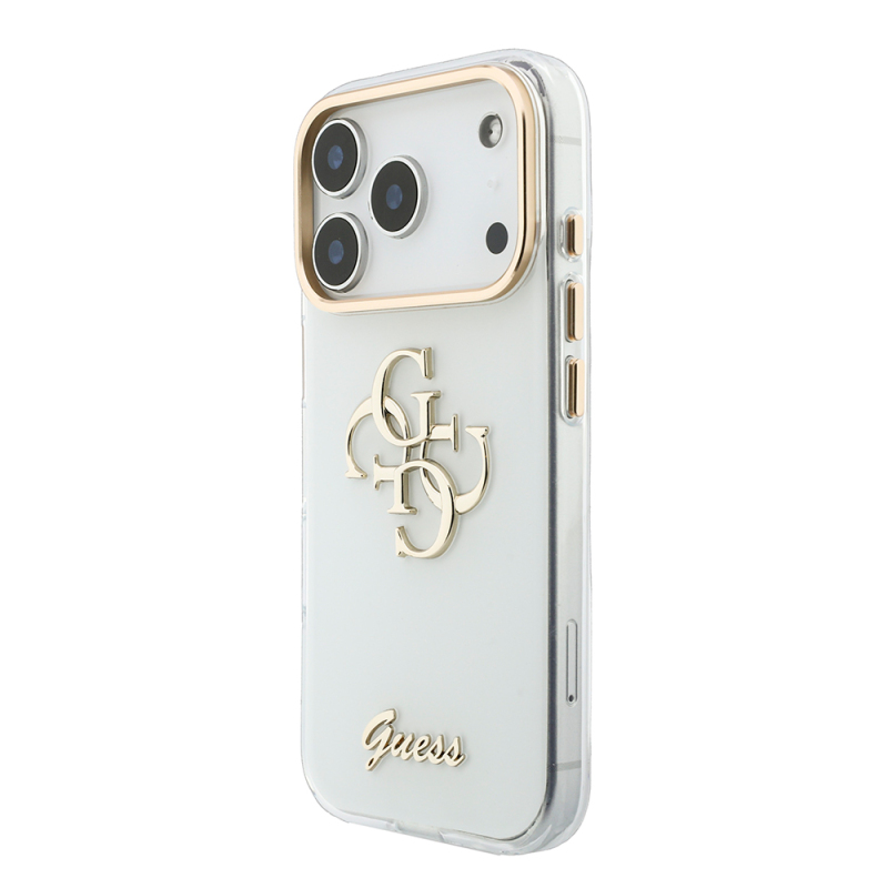 Apple iPhone 18 Pro Kılıf Guess Orjinal Lisanslı Yazı ve 4G Büyük Metal Logolu Silikon Kapak - 13