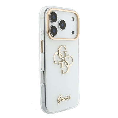 Apple iPhone 18 Pro Kılıf Guess Orjinal Lisanslı Yazı ve 4G Büyük Metal Logolu Silikon Kapak - 15