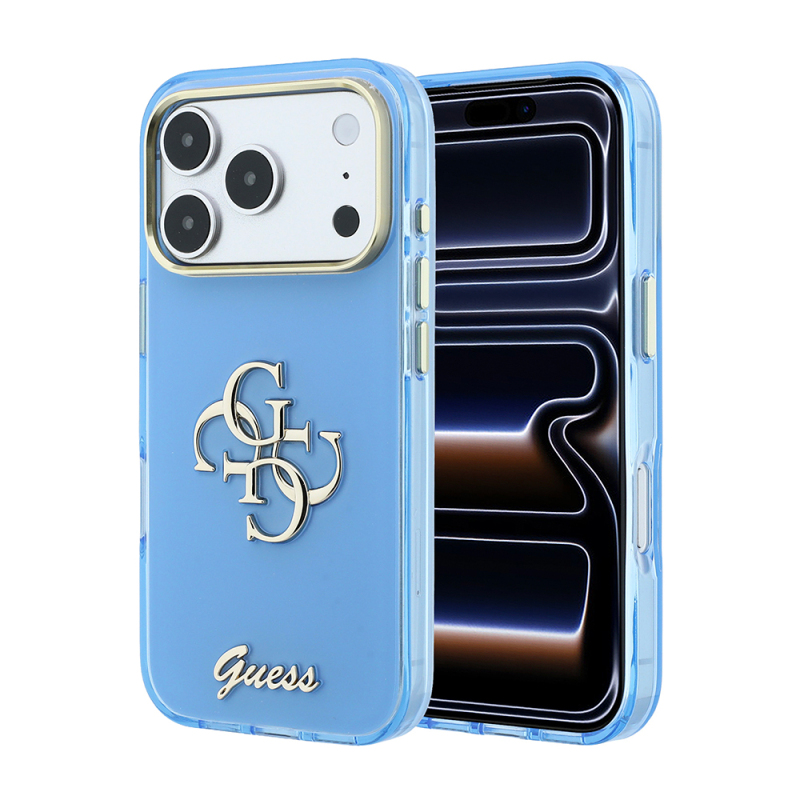 Apple iPhone 18 Pro Kılıf Guess Orjinal Lisanslı Yazı ve 4G Büyük Metal Logolu Silikon Kapak - 1