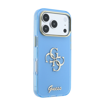 Apple iPhone 18 Pro Kılıf Guess Orjinal Lisanslı Yazı ve 4G Büyük Metal Logolu Silikon Kapak - 22