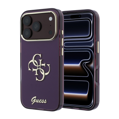 Apple iPhone 18 Pro Kılıf Guess Orjinal Lisanslı Yazı ve 4G Büyük Metal Logolu Silikon Kapak - 2