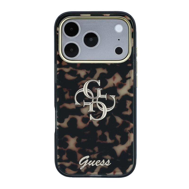 Apple iPhone 18 Pro Kılıf Guess Orjinal Lisanslı Yazı ve 4G Büyük Metal Logolu Silikon Kapak - 35