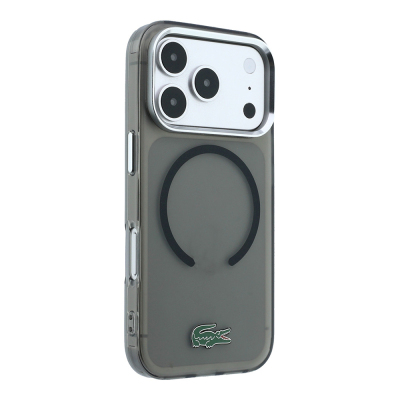 Apple iPhone 18 Pro Kılıf Lacoste Orjinal Lisanslı M-safe Şarj Özellikli Lake Timsah Logolu IML Frosted Kapak - 5