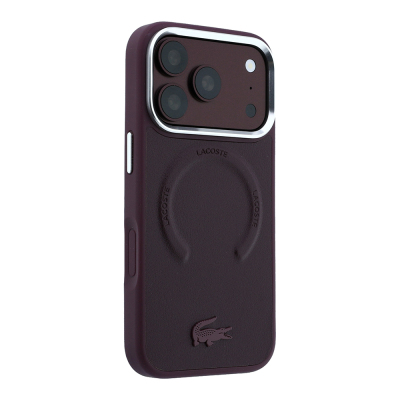 Apple iPhone 18 Pro Kılıf Lacoste Orjinal Lisanslı M-safe Şarj Özellikli Lenglen Icon Metal Logolu Kapak - 4