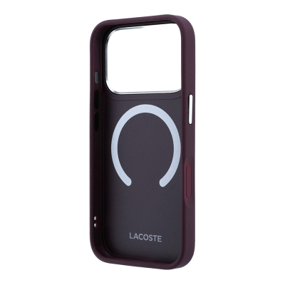 Apple iPhone 18 Pro Kılıf Lacoste Orjinal Lisanslı M-safe Şarj Özellikli Lenglen Icon Metal Logolu Kapak - 7