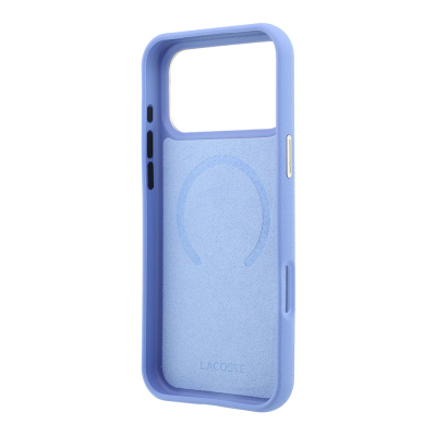 Apple iPhone 18 Pro Kılıf Lacoste Orjinal Lisanslı M-Safe Şarj Özellikli PVC Yarı Pike Desenli Arka Yüzey İkonik Timsah Dokuma Logolu Kapak - 16