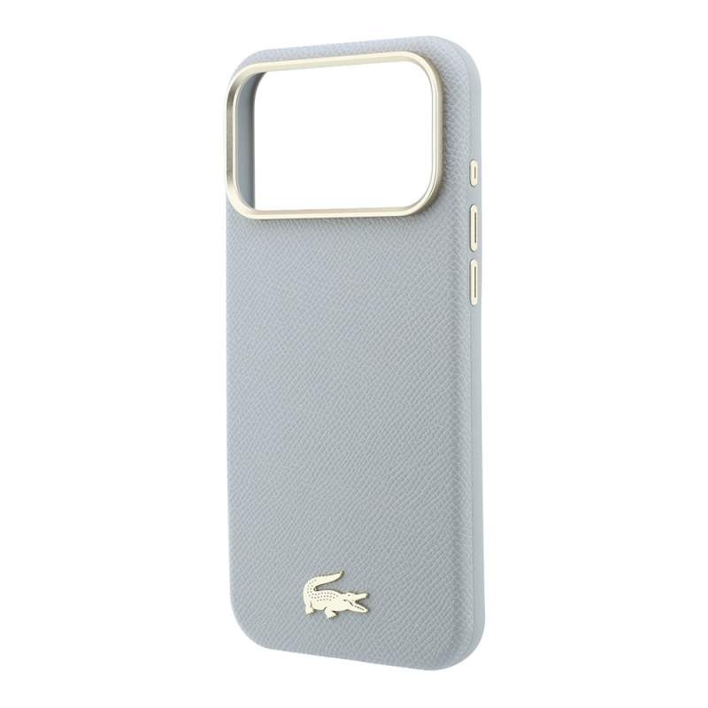Apple iPhone 18 Pro Kılıf Lacoste Orjinal Lisanslı M-Safe Şarj Özellikli PVC Yarı Pike Desenli Arka Yüzey İkonik Timsah Dokuma Logolu Kapak - 22