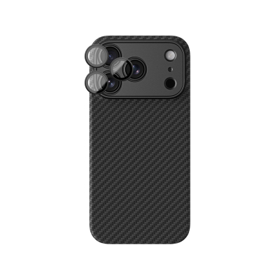 Apple iPhone 18 Pro Kılıf M-Safe Şarj Özellikli 1500D Aramid Fiber AmazingThing Titan Max SLens Serisi Kapak - 1