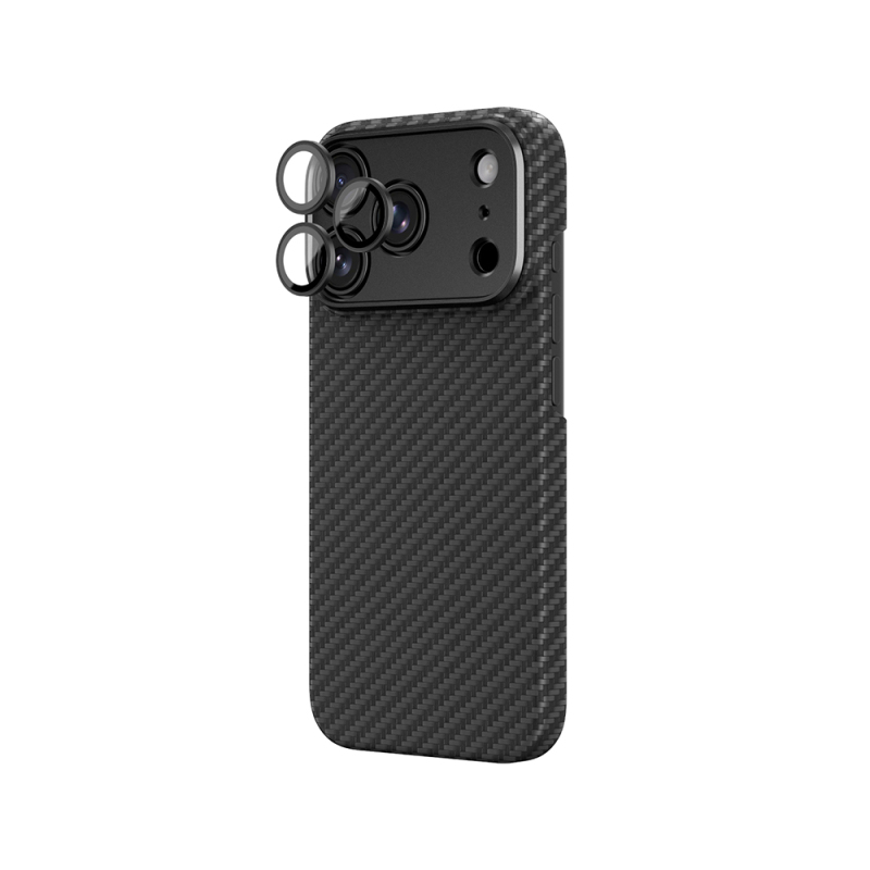 Apple iPhone 18 Pro Kılıf M-Safe Şarj Özellikli 1500D Aramid Fiber AmazingThing Titan Max SLens Serisi Kapak - 2