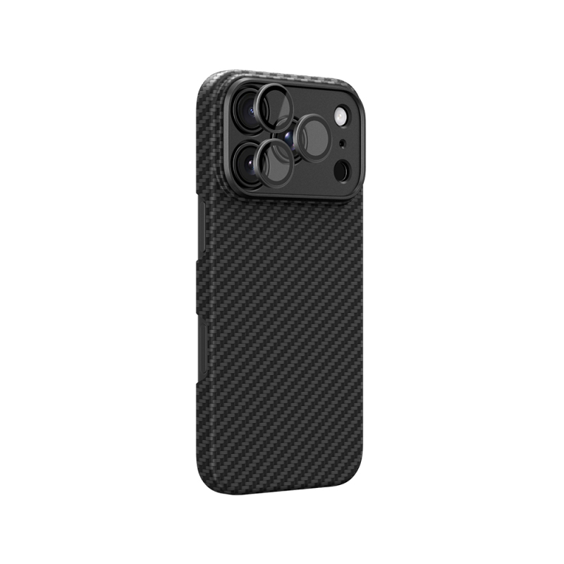 Apple iPhone 18 Pro Kılıf M-Safe Şarj Özellikli 1500D Aramid Fiber AmazingThing Titan Max SLens Serisi Kapak - 3