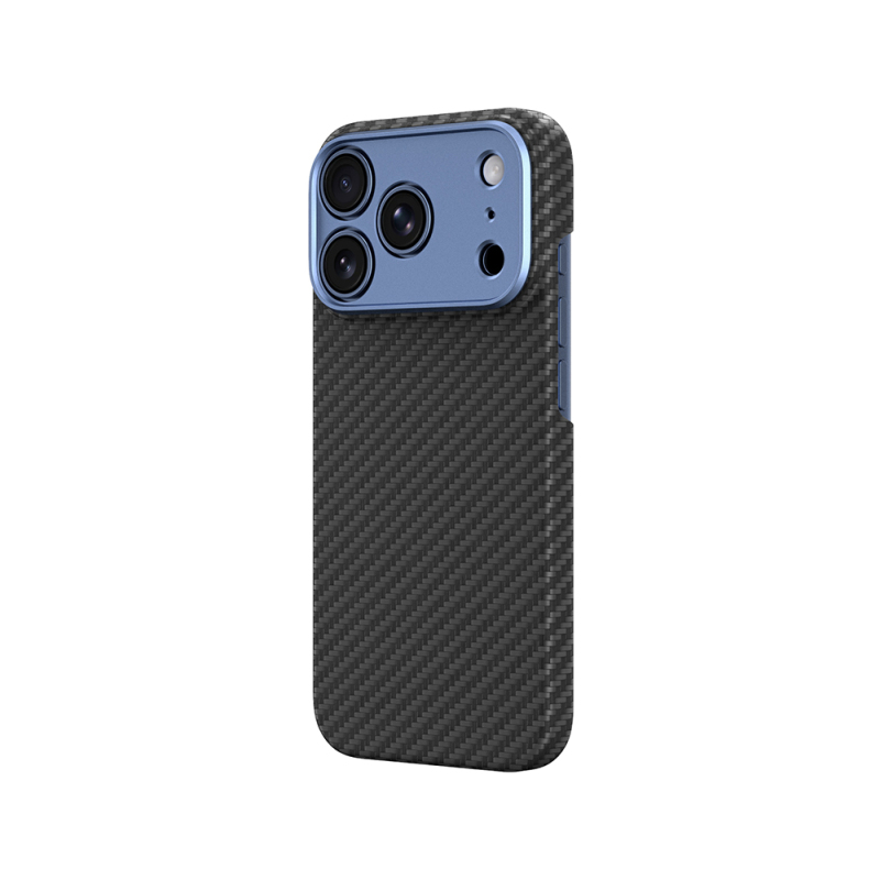 Apple iPhone 18 Pro Kılıf M-safe Şarj Özellikli 1500D Aramid Fiber Lens Korumalı Amazingthing Titan Max Serisi Karbon Kapak - 5