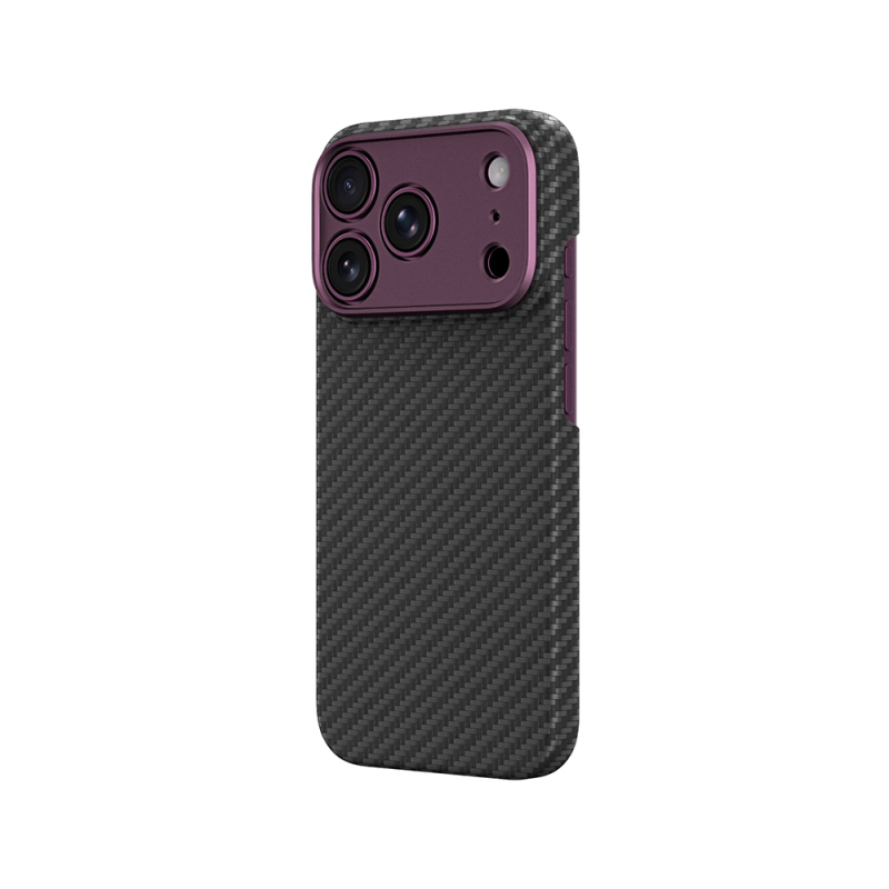 Apple iPhone 18 Pro Kılıf M-safe Şarj Özellikli 1500D Aramid Fiber Lens Korumalı Amazingthing Titan Max Serisi Karbon Kapak - 15
