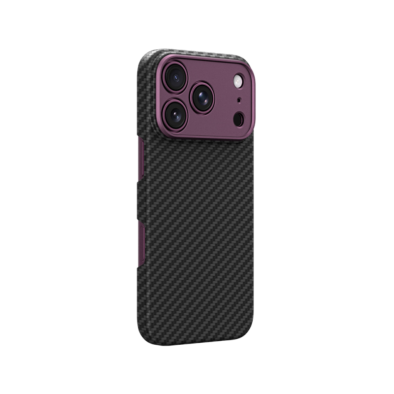 Apple iPhone 18 Pro Kılıf M-safe Şarj Özellikli 1500D Aramid Fiber Lens Korumalı Amazingthing Titan Max Serisi Karbon Kapak - 16