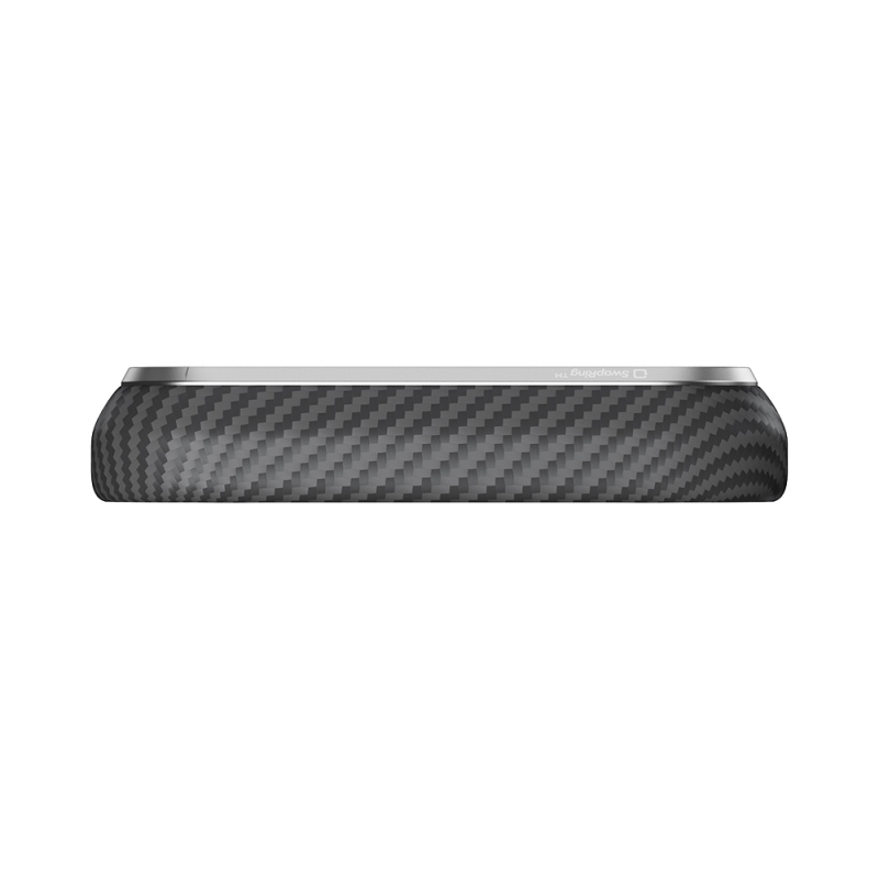 Apple iPhone 18 Pro Kılıf M-safe Şarj Özellikli 1500D Aramid Karbon Fiber Pitaka Ultra-Slim Classic Serisi Black-Grey Twill Kapak - 8