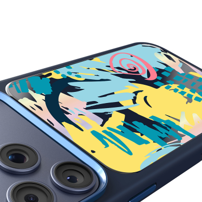 Apple iPhone 18 Pro Kılıf M-safe Şarj Özellikli 3D Baskılı Tasarım Mutural Graffiti Serisi Kapak - 27