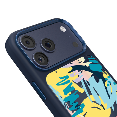 Apple iPhone 18 Pro Kılıf M-safe Şarj Özellikli 3D Baskılı Tasarım Mutural Graffiti Serisi Kapak - 23