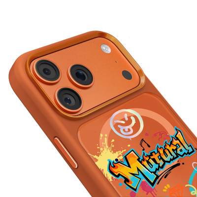 Apple iPhone 18 Pro Kılıf M-safe Şarj Özellikli 3D Baskılı Tasarım Mutural Graffiti Serisi Kapak - 19