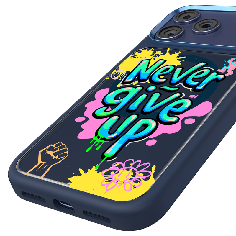Apple iPhone 18 Pro Kılıf M-safe Şarj Özellikli 3D Baskılı Tasarım Mutural Graffiti Serisi Kapak - 11