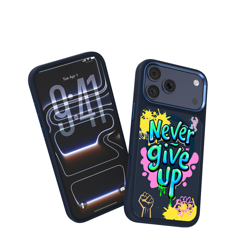 Apple iPhone 18 Pro Kılıf M-safe Şarj Özellikli 3D Baskılı Tasarım Mutural Graffiti Serisi Kapak - 35