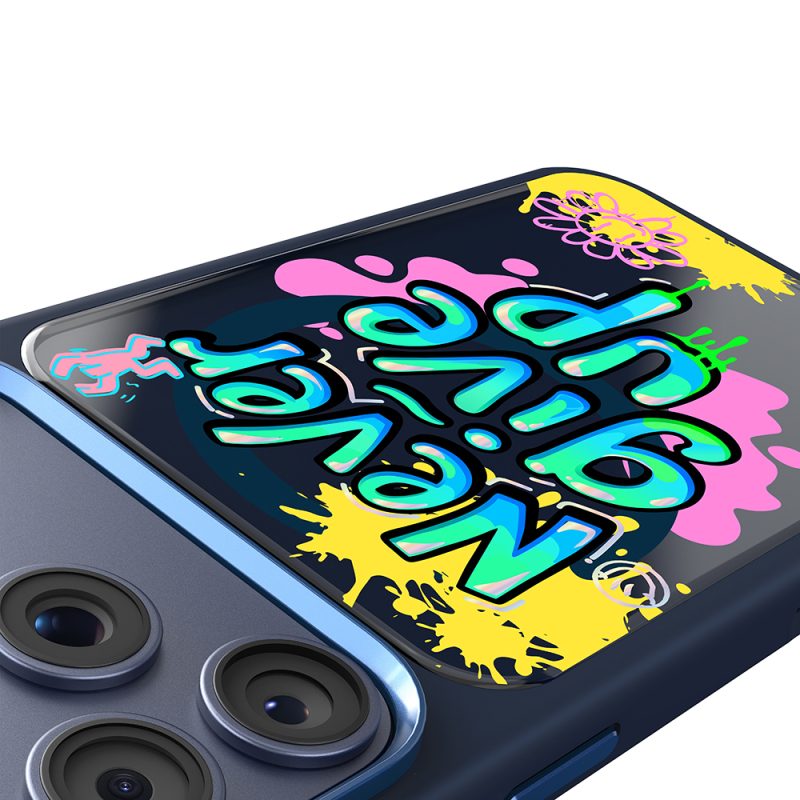 Apple iPhone 18 Pro Kılıf M-safe Şarj Özellikli 3D Baskılı Tasarım Mutural Graffiti Serisi Kapak - 20