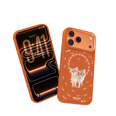 Apple iPhone 18 Pro Kılıf M-safe Şarj Özellikli 3D Baskılı Tasarım Mutural The Cat Serisi Kapak - 10