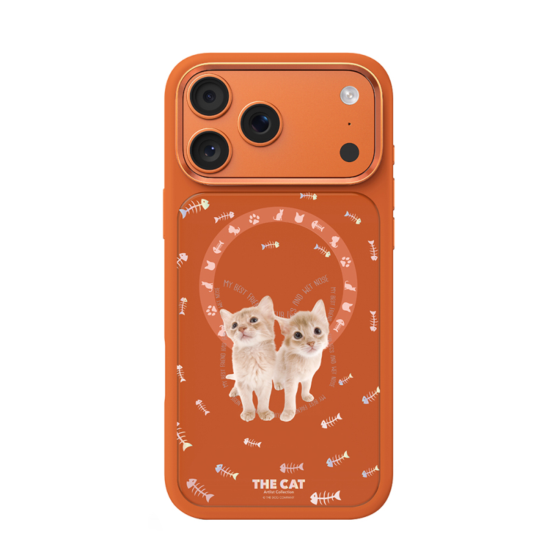Apple iPhone 18 Pro Kılıf M-safe Şarj Özellikli 3D Baskılı Tasarım Mutural The Cat Serisi Kapak - 4