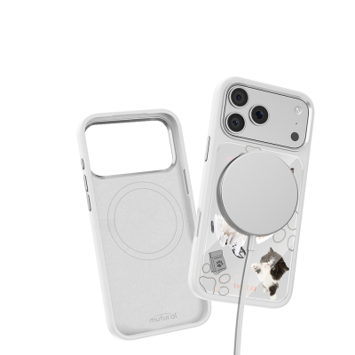 Apple iPhone 18 Pro Kılıf M-safe Şarj Özellikli 3D Baskılı Tasarım Mutural The Cat Serisi Kapak - 33