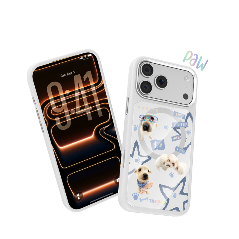Apple iPhone 18 Pro Kılıf M-safe Şarj Özellikli 3D Baskılı Tasarım Mutural The Dog Serisi Kapak - 32