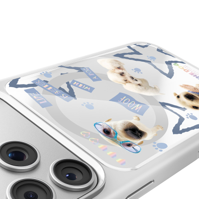 Apple iPhone 18 Pro Kılıf M-safe Şarj Özellikli 3D Baskılı Tasarım Mutural The Dog Serisi Kapak - 33