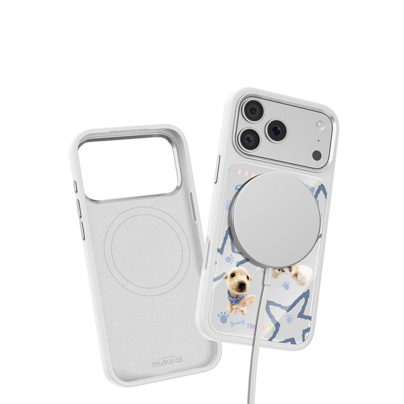 Apple iPhone 18 Pro Kılıf M-safe Şarj Özellikli 3D Baskılı Tasarım Mutural The Dog Serisi Kapak - 35