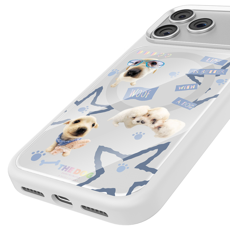 Apple iPhone 18 Pro Kılıf M-safe Şarj Özellikli 3D Baskılı Tasarım Mutural The Dog Serisi Kapak - 37