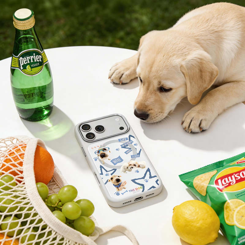 Apple iPhone 18 Pro Kılıf M-safe Şarj Özellikli 3D Baskılı Tasarım Mutural The Dog Serisi Kapak - 38