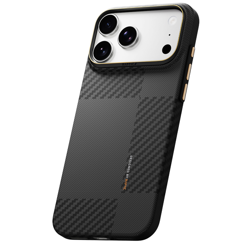 Apple iPhone 18 Pro Kılıf M-safe Şarj Özellikli 600D Metal Kamera Çerçeveli Raptic Aramid Karbon Fiber Geotik Serisi Kapak - 2