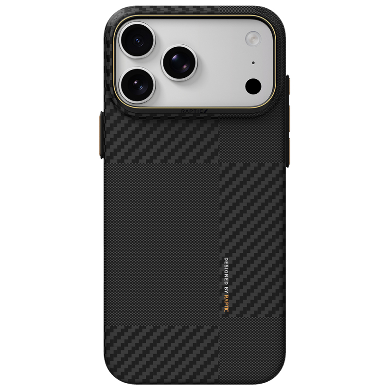 Apple iPhone 18 Pro Kılıf M-safe Şarj Özellikli 600D Metal Kamera Çerçeveli Raptic Aramid Karbon Fiber Geotik Serisi Kapak - 1