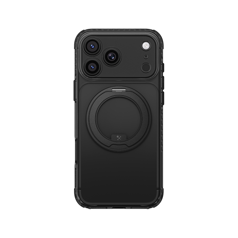 Apple iPhone 18 Pro Kılıf M-Safe Şarj Özellikli Airbag Tasarımlı Standlı Lens Korumalı AmazingThing Titan Pro MagSpin Kapak - 1