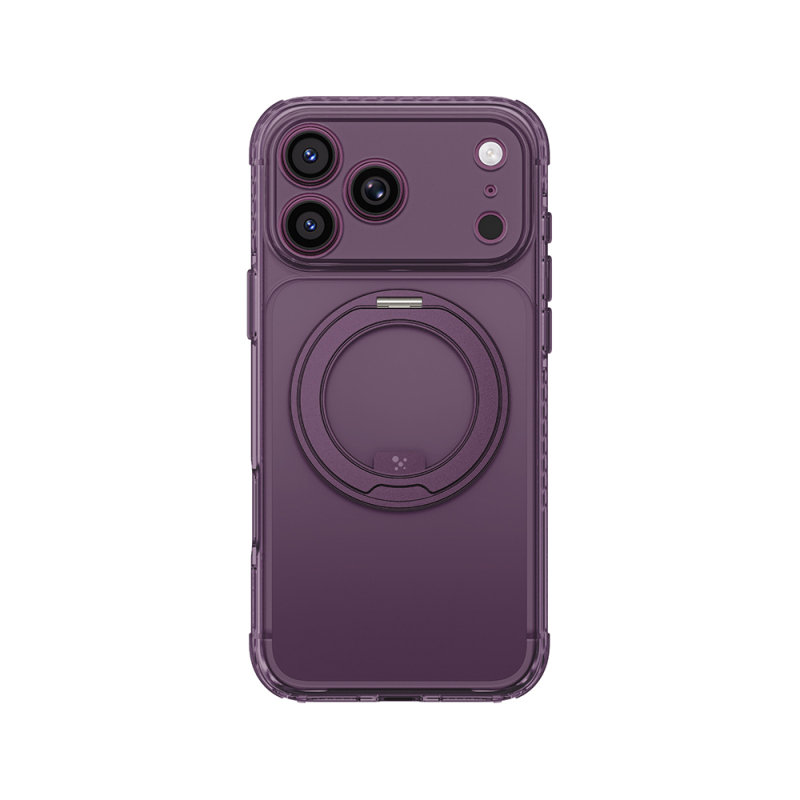 Apple iPhone 18 Pro Kılıf M-Safe Şarj Özellikli Airbag Tasarımlı Standlı Lens Korumalı AmazingThing Titan Pro MagSpin Kapak - 2