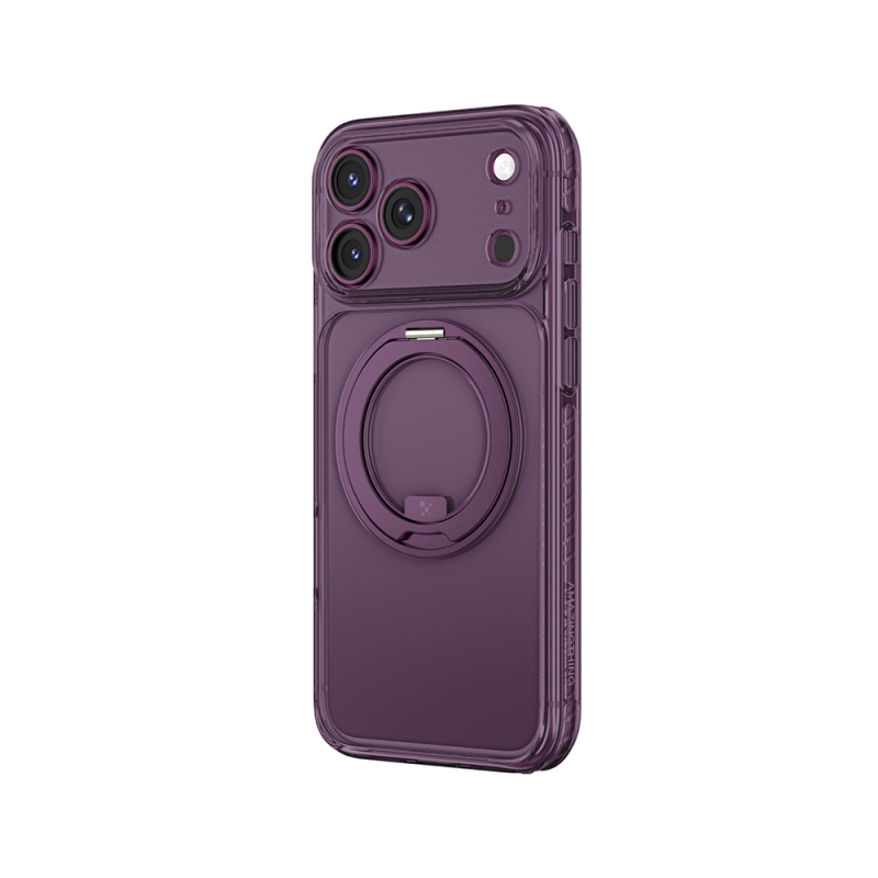 Apple iPhone 18 Pro Kılıf M-Safe Şarj Özellikli Airbag Tasarımlı Standlı Lens Korumalı AmazingThing Titan Pro MagSpin Kapak - 8