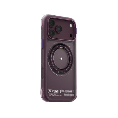 Apple iPhone 18 Pro Kılıf M-Safe Şarj Özellikli Airbag Tasarımlı Standlı Skinarma Atlas Kapak - 7