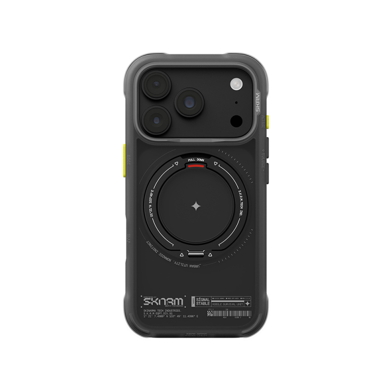 Apple iPhone 18 Pro Kılıf M-Safe Şarj Özellikli Airbag Tasarımlı Standlı Skinarma Atlas Kapak - 17