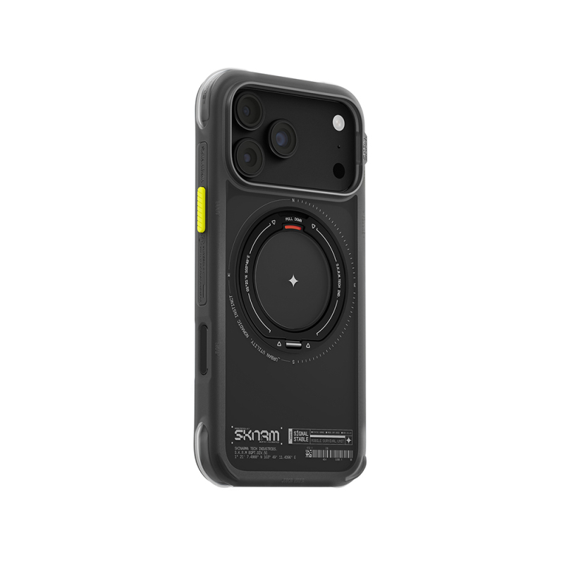 Apple iPhone 18 Pro Kılıf M-Safe Şarj Özellikli Airbag Tasarımlı Standlı Skinarma Atlas Kapak - 2