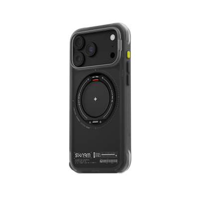 Apple iPhone 18 Pro Kılıf M-Safe Şarj Özellikli Airbag Tasarımlı Standlı Skinarma Atlas Kapak - 19