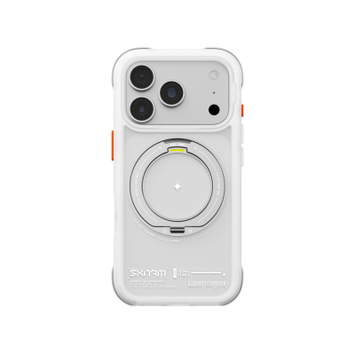 Apple iPhone 18 Pro Kılıf M-Safe Şarj Özellikli Airbag Tasarımlı Standlı Skinarma Atlas Kapak - 24