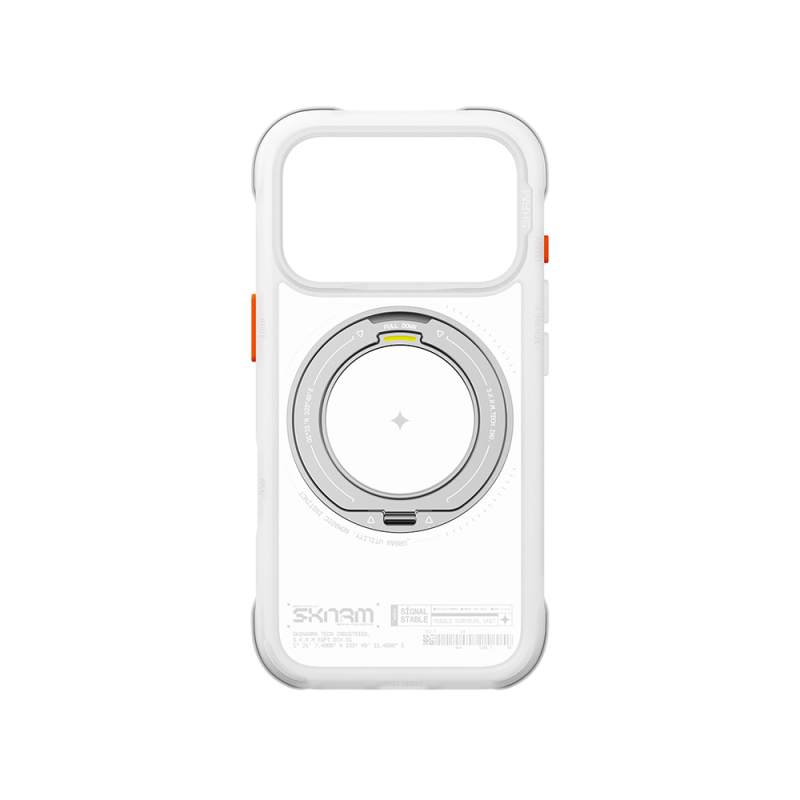Apple iPhone 18 Pro Kılıf M-Safe Şarj Özellikli Airbag Tasarımlı Standlı Skinarma Atlas Kapak - 25