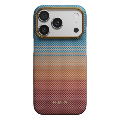 Apple iPhone 18 Pro Kılıf M-safe Şarj Özellikli Aramid Fiber Pitaka Sunset 2.0 California Dream Serisi Kapak - 3