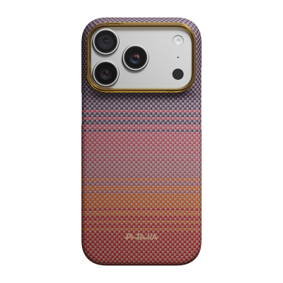 Apple iPhone 18 Pro Kılıf M-safe Şarj Özellikli Aramid Fiber Pitaka Sunset 2.0 California Dream Serisi Kapak - 4