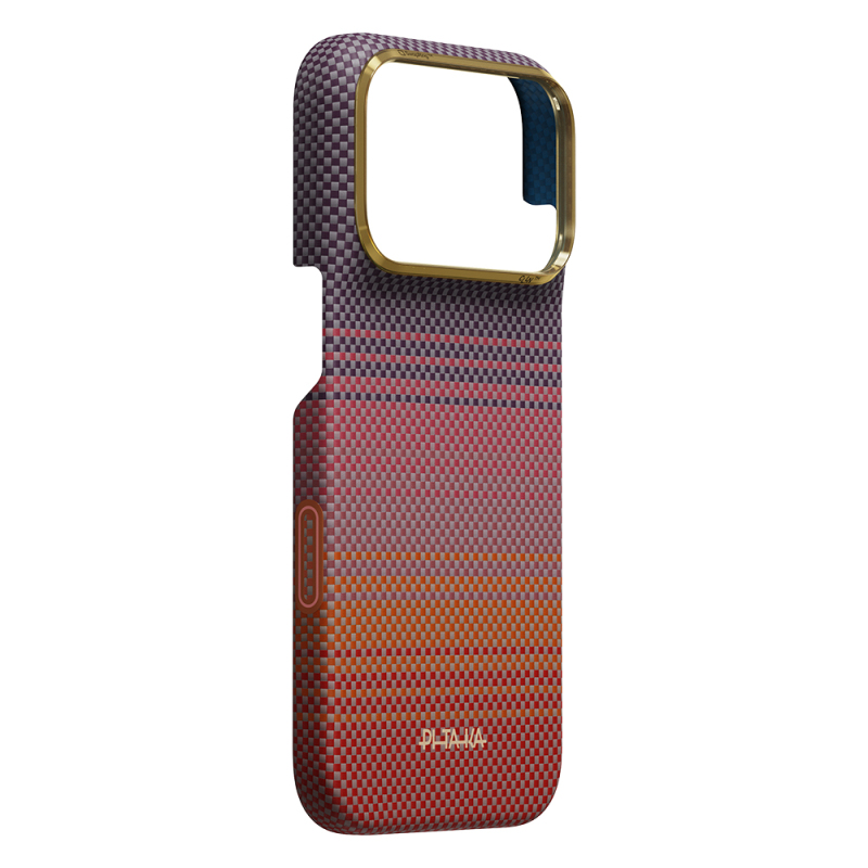 Apple iPhone 18 Pro Kılıf M-safe Şarj Özellikli Aramid Fiber Pitaka Sunset 2.0 California Dream Serisi Kapak - 10