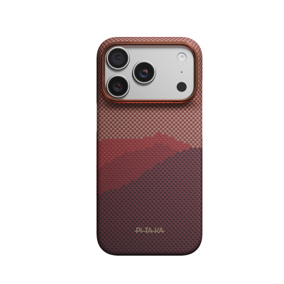 Apple iPhone 18 Pro Kılıf M-safe Şarj Özellikli Aramid Karbon Fiber Pitaka Tactile Woven Starpeak Serisi Over The Horizon Kapak - 2