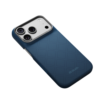 Apple iPhone 18 Pro Kılıf M-safe Şarj Özellikli Aramid Karbon Fiber Pitaka Argyle Serisi Kapak - 8