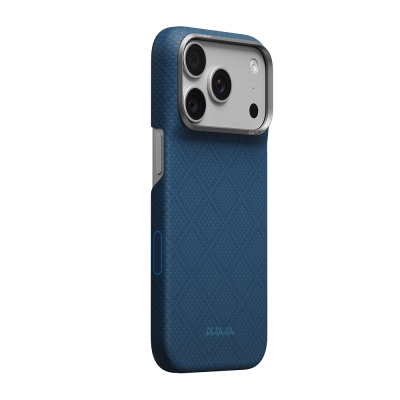 Apple iPhone 18 Pro Kılıf M-safe Şarj Özellikli Aramid Karbon Fiber Pitaka Argyle Serisi Kapak - 2