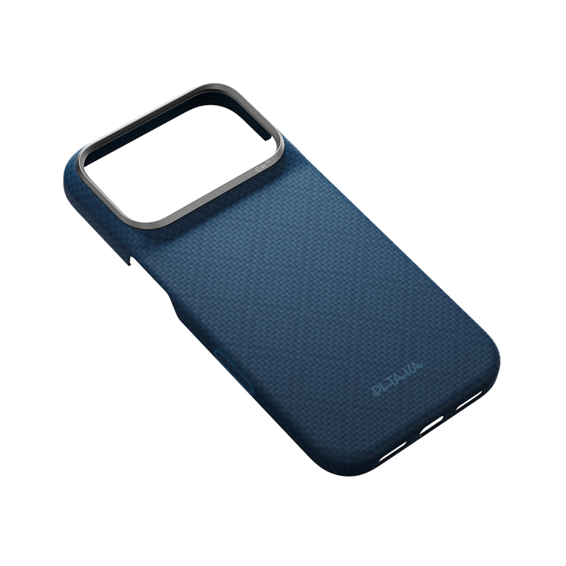 Apple iPhone 18 Pro Kılıf M-safe Şarj Özellikli Aramid Karbon Fiber Pitaka Argyle Serisi Kapak - 13